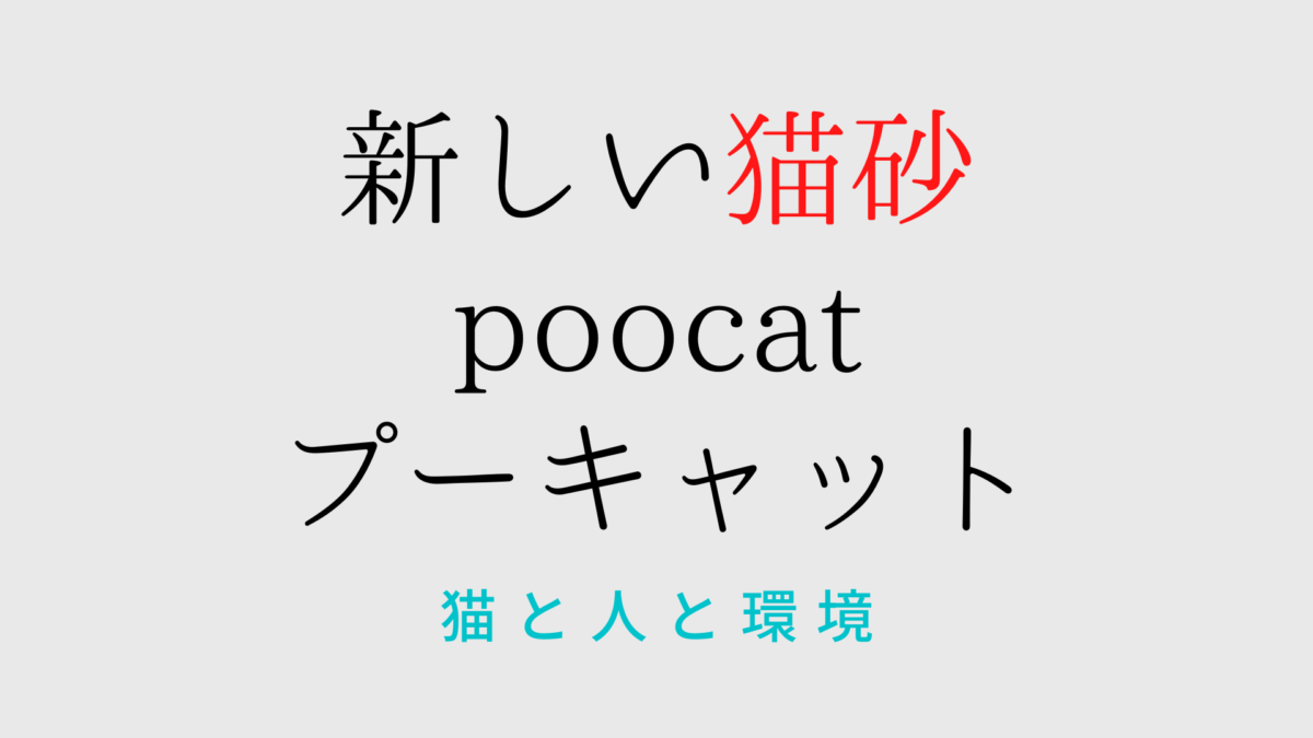 新しい猫砂　プーキャット